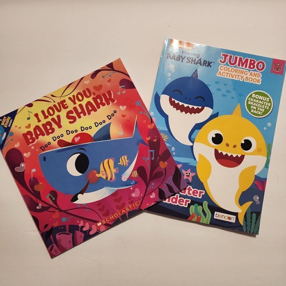 Baby Shark Set of Story Book and Coloring Book